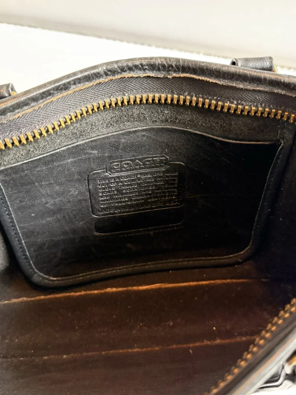 Vintage Coach Slim Satchel | Briefcase Style | Early Made in USA Coach |
